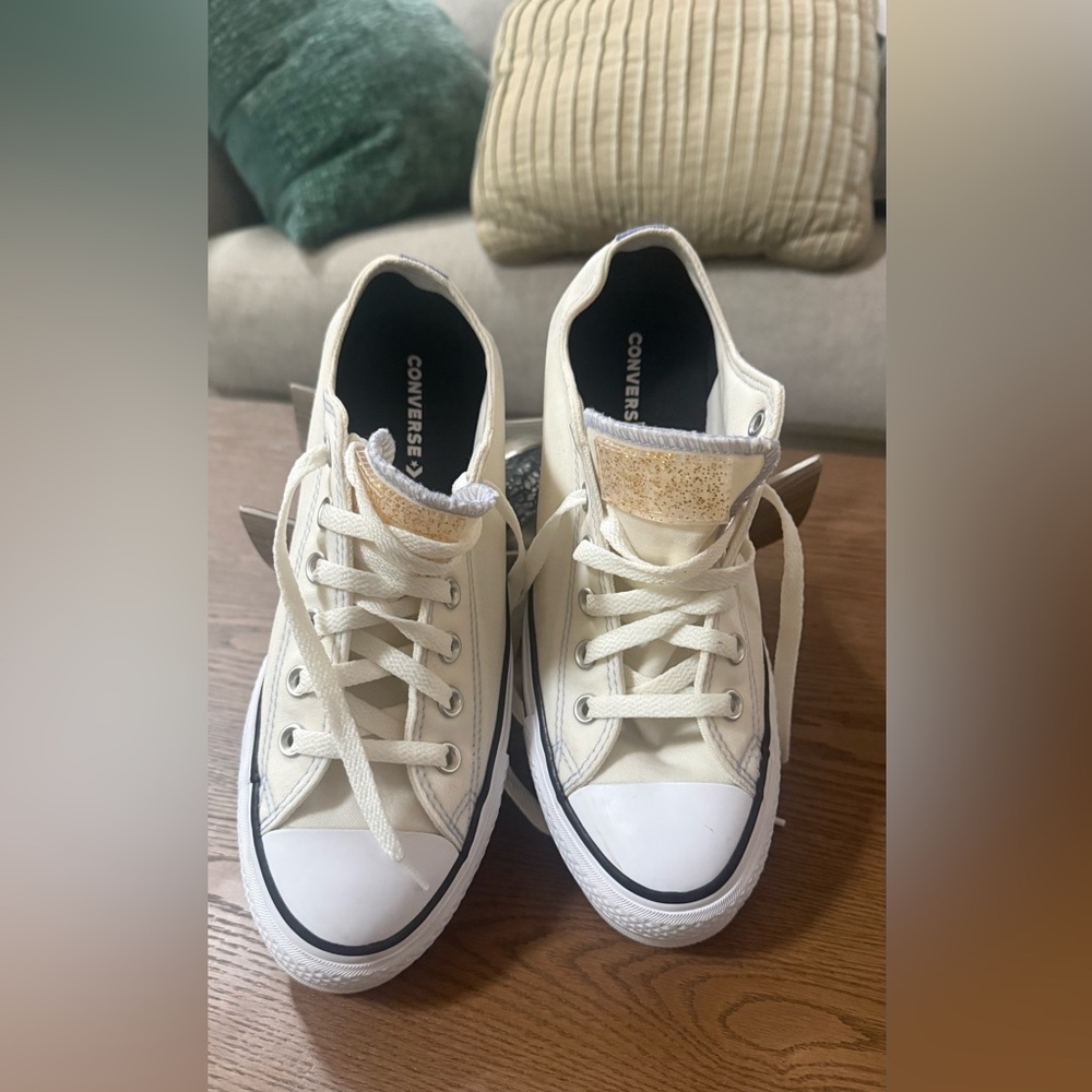 Converse Off-White Low-Top Platform Sneakers - Picture 2 of 11